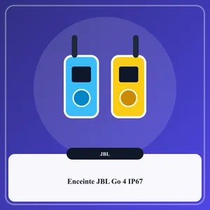Mini enceinte sans fil Bluetooth JBL Go 4 bleue avec dragonne intégrée et revêtement tissu