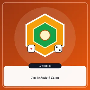 Plateau hexagonal du jeu de société Catan avec cartes de ressources et pions en bois