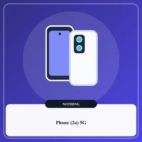 Smartphone Nothing Phone 2a au dos transparent avec interface lumineuse Glyph