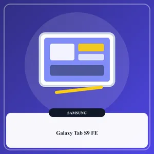 Tablette Samsung Galaxy Tab S9 FE grise accompagnée de son stylet S Pen